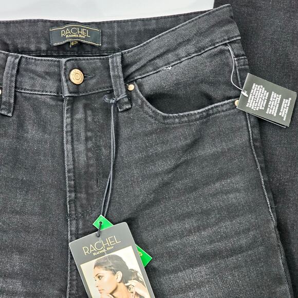 Rachel Roy Kindness Women's Black Mid-Rise Girlfriend Distressed Jeans Size 6/28 - Picture 3 of 16